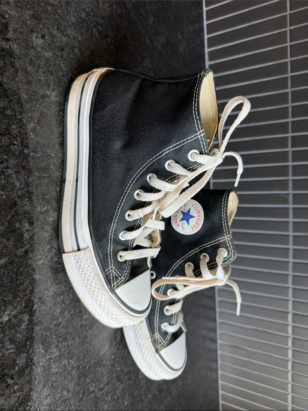 Converse Kids Black High-Top Sneakers with White Accents